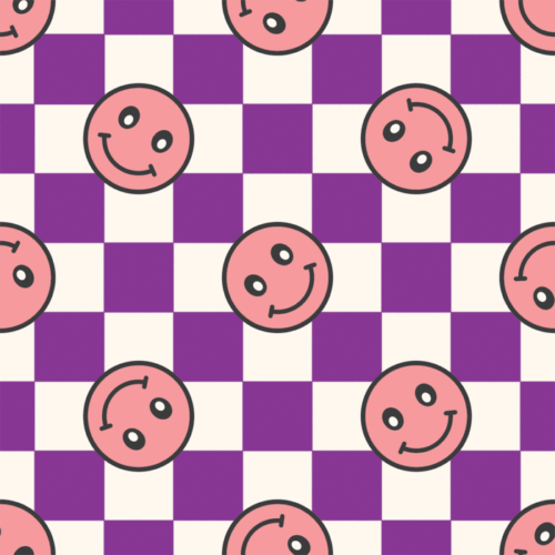 Forex tegeltje smiley paars