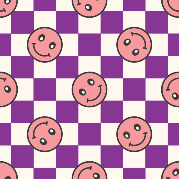 Forex tegeltje smiley paars