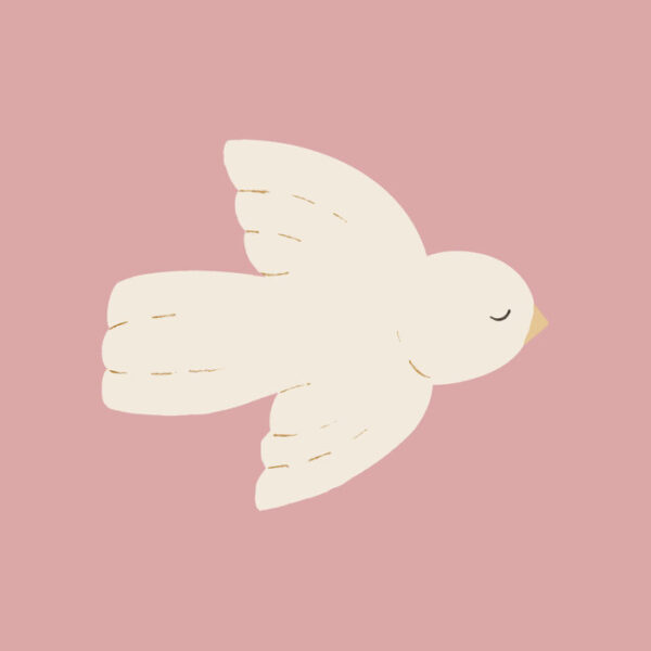 Forex tegeltje vogel roze