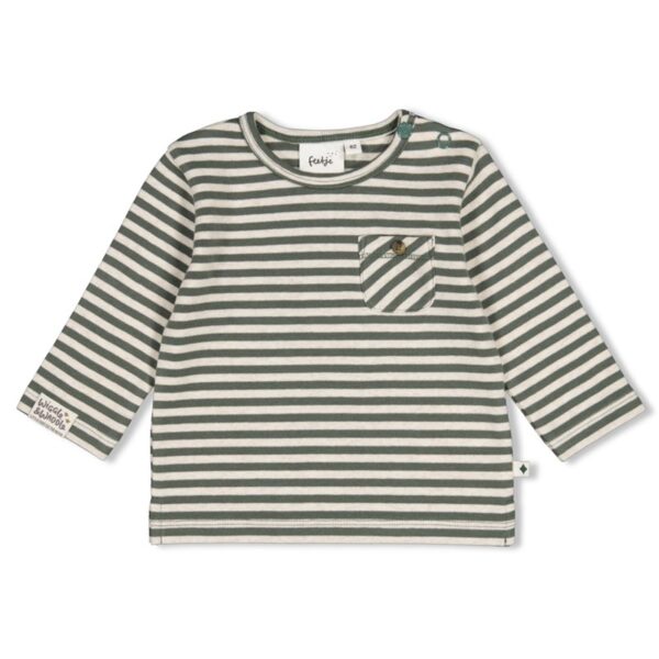 Feetje longsleeve rib met streep - wiggle and waddle