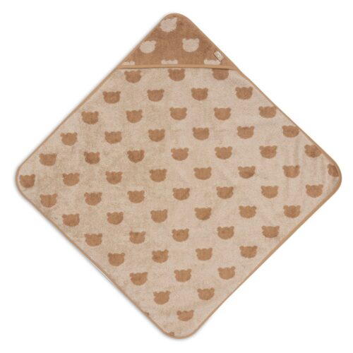 Jollein Badcape Badstof 75x75cm Jacquard - Teddy Bear