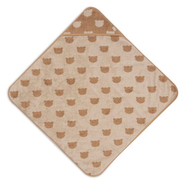 Jollein Badcape Badstof 75x75cm Jacquard - Teddy Bear